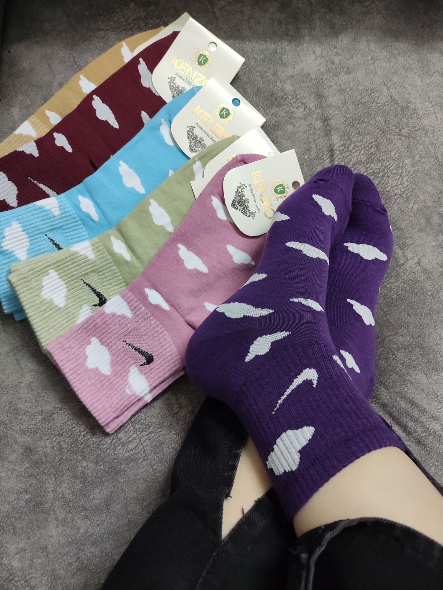 جوراب نیم ساق ابری نایکی